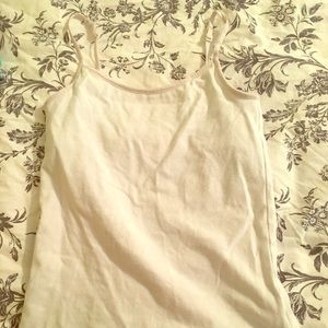 Girls White Cami with Shelf Bra